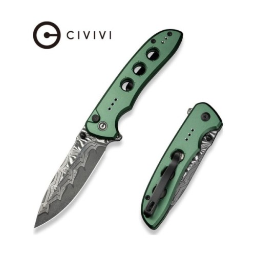 Ніж Civivi Hyperpulse Damascus Red Aluminum (C23087A-DS1)