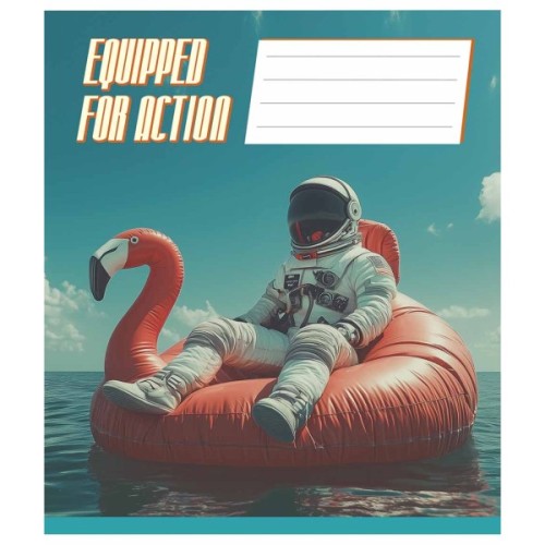 Зошит Школярик Equipped for action 48 аркушів лінія (048-3519L)