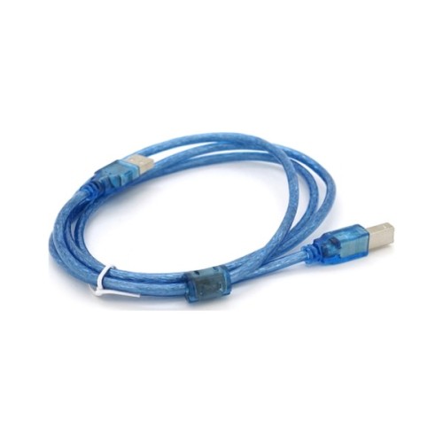 Кабель для принтера USB 2.0 AM/BM 1.5m 2x ferrite transparent Voltronic (YT-AM/BM-1.5T)