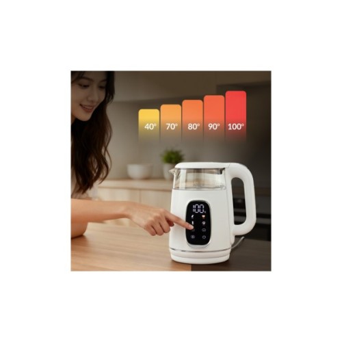 Електрочайник Adler AD 1305 white silver