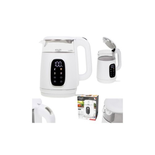 Електрочайник Adler AD 1305 white silver