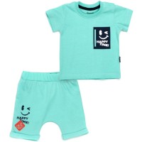 Набір дитячого одягу Miniworld зі смайлом (16740-80B-green)