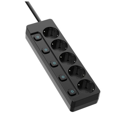 Мережевий фільтр живлення ColorWay CW-PSEA55SBK 5 розеток5м (CW-PSEA55SBK)