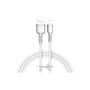 Дата кабель USB 2.0 AM to Lightning 1.0m Cafule Series Metal 2.4A White Baseus (CALJK-A02)