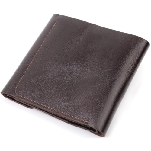 Портмоне Shvigel З натуральної шкіри Коричневе (16621)