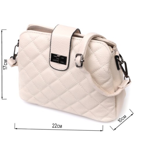 Сумка Vintage З натуральної шкіри Біла (22414)