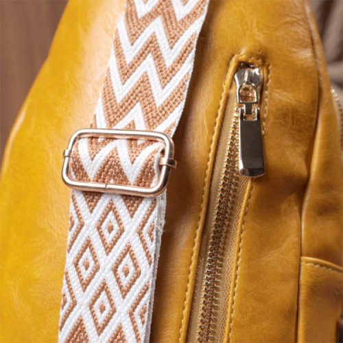 Сумка Vintage З гладкої екошкіри Жовта (22769)