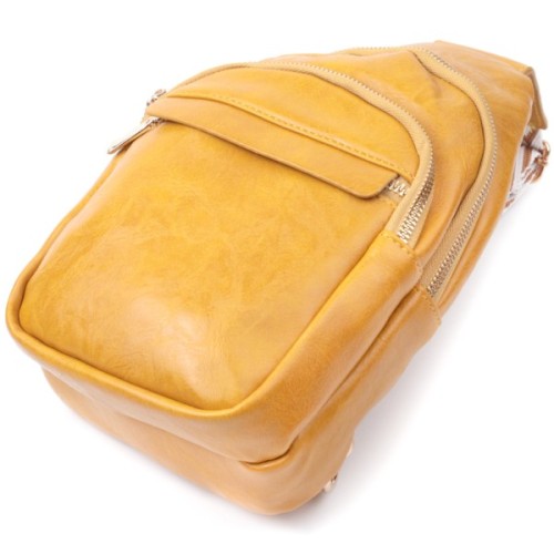 Сумка Vintage З гладкої екошкіри Жовта (22769)