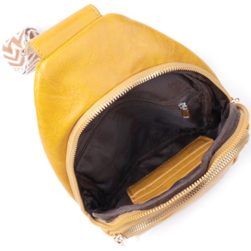 Сумка Vintage З гладкої екошкіри Жовта (22769)