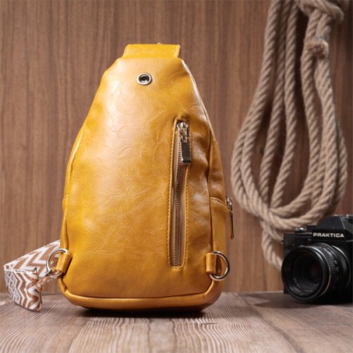 Сумка Vintage З гладкої екошкіри Жовта (22769)