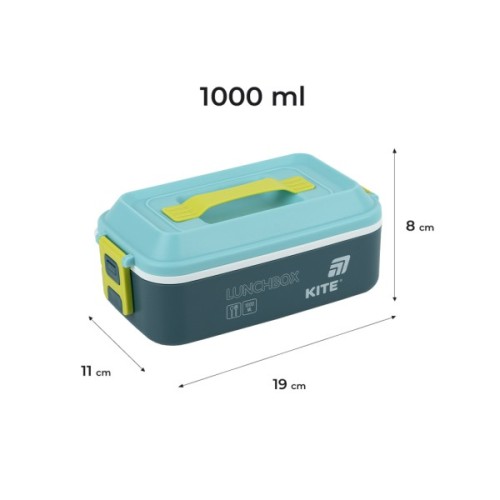 Ланч-бокс Kite 1000 мл синій (K25-1183-2)