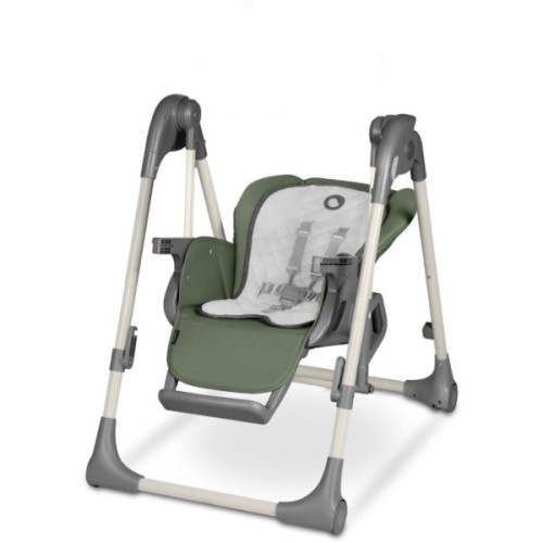 Стілець для годування Lionelo 2 в 1 Laurice Green Olive з функцією гойдалки (LO-LAURICE GREEN OLIVE)