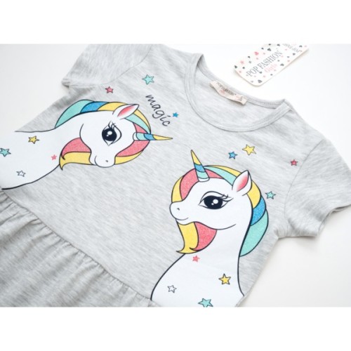 Плаття дитяче POP FASHION з єдинорогом (6834-110G-gray)