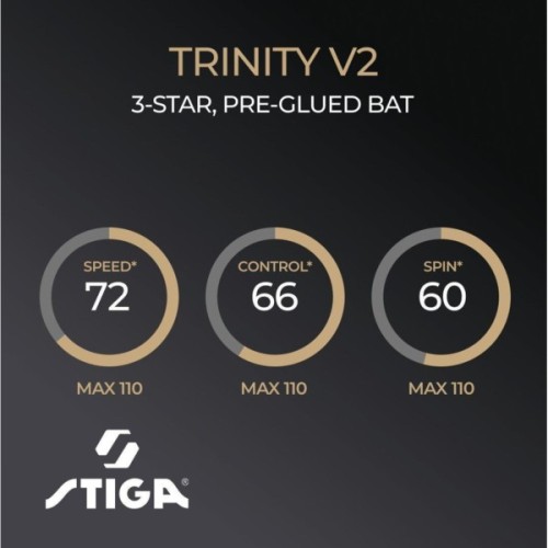 Ракетка для настільного тенісу Stiga Trinity 3 Star ver.2 FL (1213-1208-35) (931706)