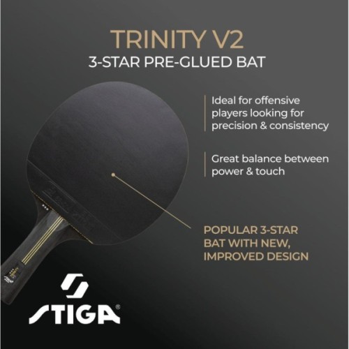 Ракетка для настільного тенісу Stiga Trinity 3 Star ver.2 FL (1213-1208-35) (931706)