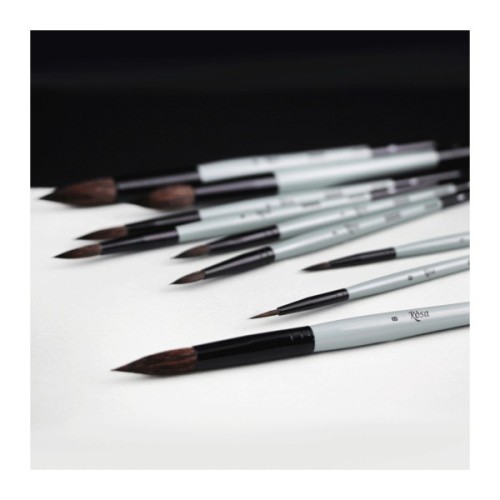 Пензлик для малювання Rosa Єнот круглий OASIS 188, № 0 (4823098516965)