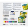 Акрилові фарби Faber-Castell Creative Studio, з 4 пензликами та полотном,12 туб х 9 мл, 12 кольорів (379280) (32662)