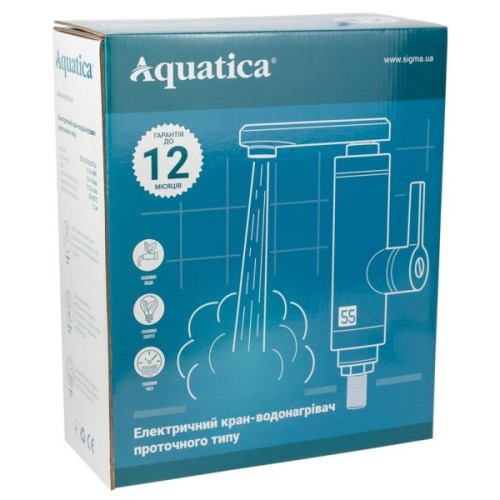 Проточний водонагрівач AQUATICA NZ 3.0кВт 0.4-5бар для кухн (9797102)