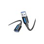 Дата кабель USB 3.2 AM/AF 1.5m 10Gbps PVC black Vention (CBOBG)