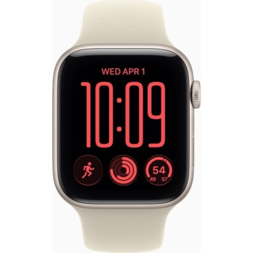 Смарт-годинник Apple Watch SE 3 2026 GPS + Cellular 40mm Starlight Aluminium Case with Sand Sport Band - S/M (MJLC4RK/A)