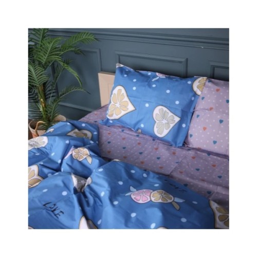 Постільна білизна MirSon Бязь Premium 17-0470 Love lemon Сімейний 160x220 (2200003338997)