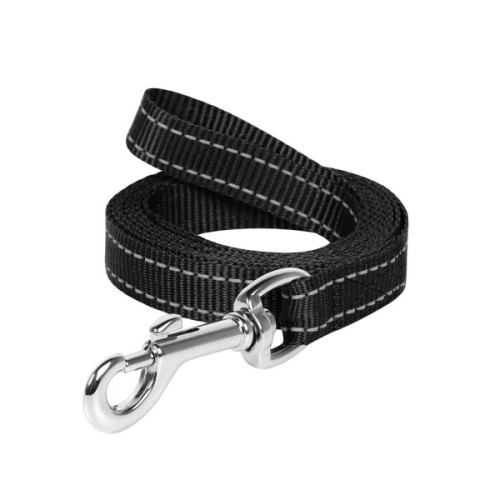 Повідець для собак Dog Extreme з нейлону Ш 25 мм Д 200 см чорний (04681)