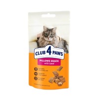 Ласощі для котів Club 4 Paws Подушечки з яловичиною 60 г (4820269145313)