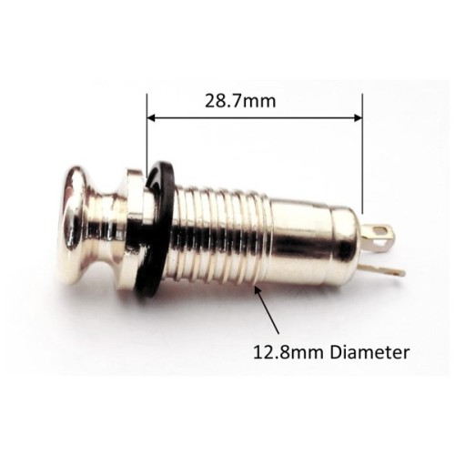 Вихідний роз'єм для гітари Paxphil Endpin Jack (Chrome) (LJ-15/2P CR)