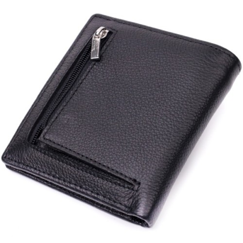 Гаманець ST Leather З натуральної шкіри Чорний (19466)