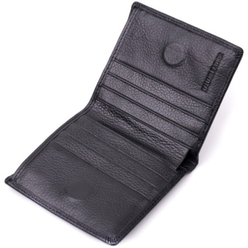 Гаманець ST Leather З натуральної шкіри Чорний (19466)