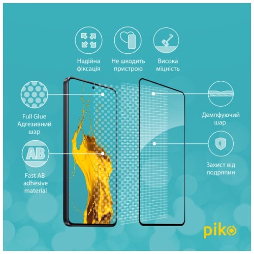 Скло захисне Piko Full Glue Xiaomi Poco X6 Black (1283126588730)