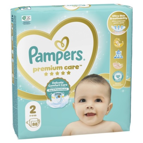 Підгузки Pampers Premium Care Розмір 2 (4-8 кг) 88 шт (8006540857717)