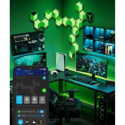 Світильник Govee H606A Glide Hexagon Light, 7шт, RGBIC WI-FI/Bluetooth, Meteor grey (H606AC81)