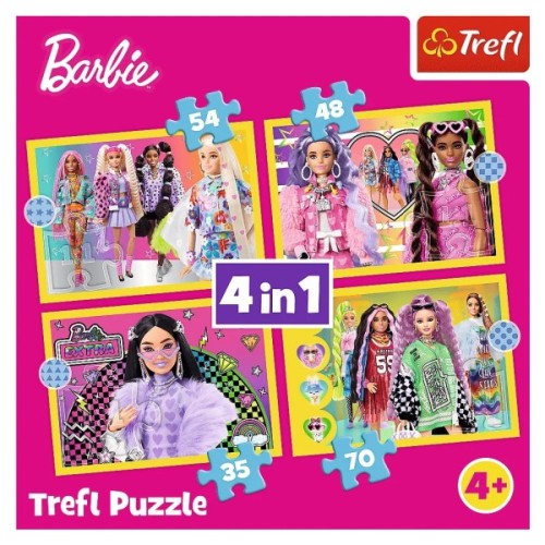 Пазл Trefl Barbie Веселий світ Барбі 4 в 1 (35, 48, 54, 70) (5900511346268)