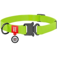 Нашийник для тварин WAUDOG Waterproof з QR паспортом M Ш 20 мм Д 24-40 см(салатовий) (27935)