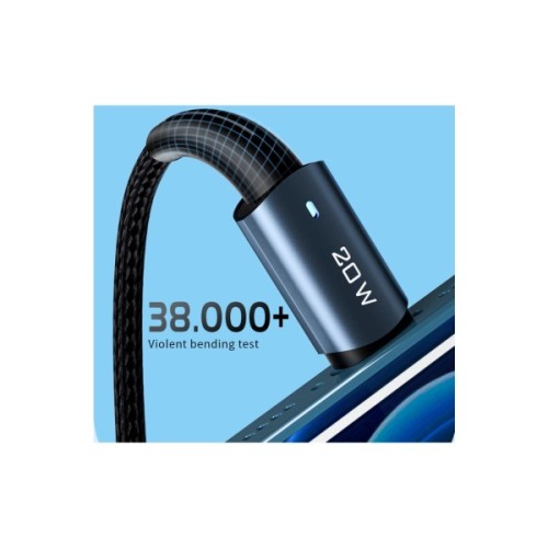 Дата кабель USB-C to Lightning 2.0m 20W black Essager (EXCTL-CGA01)