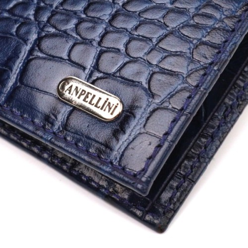 Портмоне Canpellini З натуральної шкіри Синє (21774)
