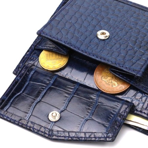 Портмоне Canpellini З натуральної шкіри Синє (21774)