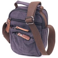 Сумка Vintage Чоловіча з щільного текстилю Чорна (21243)