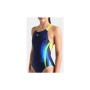 Купальник Arena Breath Swimsuit V Back Lb 008330-760 чорний, жовтий, зелений, синій 36 (3468337422037)