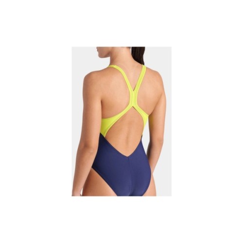 Купальник Arena Breath Swimsuit V Back Lb 008330-760 чорний, жовтий, зелений, синій 36 (3468337422037)