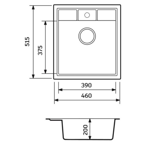 Мийка кухонна Adamant Brick, Avena (4824296101206)