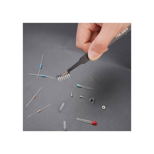 Пінцет Tolsen 3 шт нержавійка антистатичне покриття (38085)