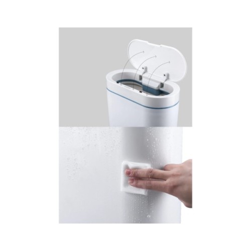 Контейнер для сміття JAH Сенсорний Овальний Сірий 8 л (6605)