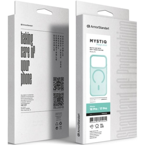 Чохол до мобільного телефона Armorstandart Mystiq MagCase Apple iPhone 18 Pro / 17 Pro Turquoise (ARM93627)