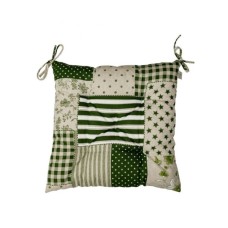 Подушка на стілець Прованс Печворк зелений Господиня 40х40 см (4823093451193)