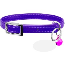 Нашийник для тварин WAUDOG GLAMOUR з резинкою і стразами для кішок (фіолетовий) (32549)