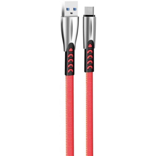 Дата кабель USB 2.0 AM to USB-C 1.0m zinc alloy red ColorWay (CW-CBUC012-RD)