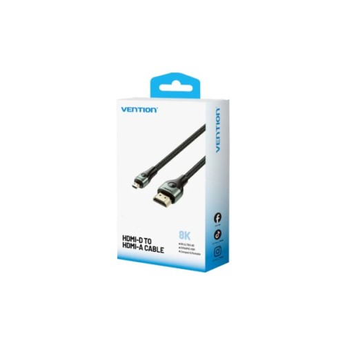 Кабель мультимедійний HDMI M to HDMI micro M 1.0m V2.0 8K 60Hz green Vention (AGKGF)