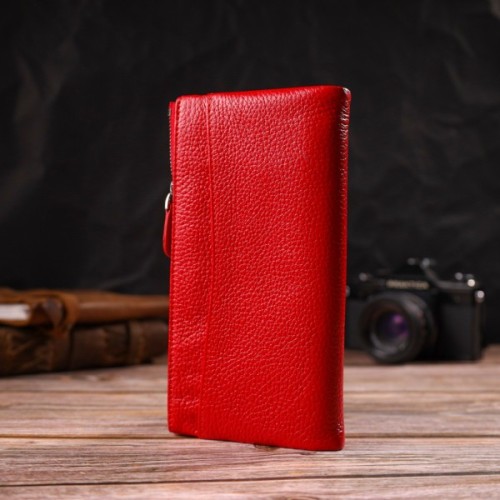 Гаманець Canpellini З натуральної шкіри Червоний (21895)